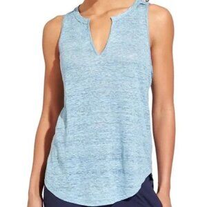 ATHLETA WOMEN'S HEATHER BLUE LINEN ACTIVE TANK TOP XXS